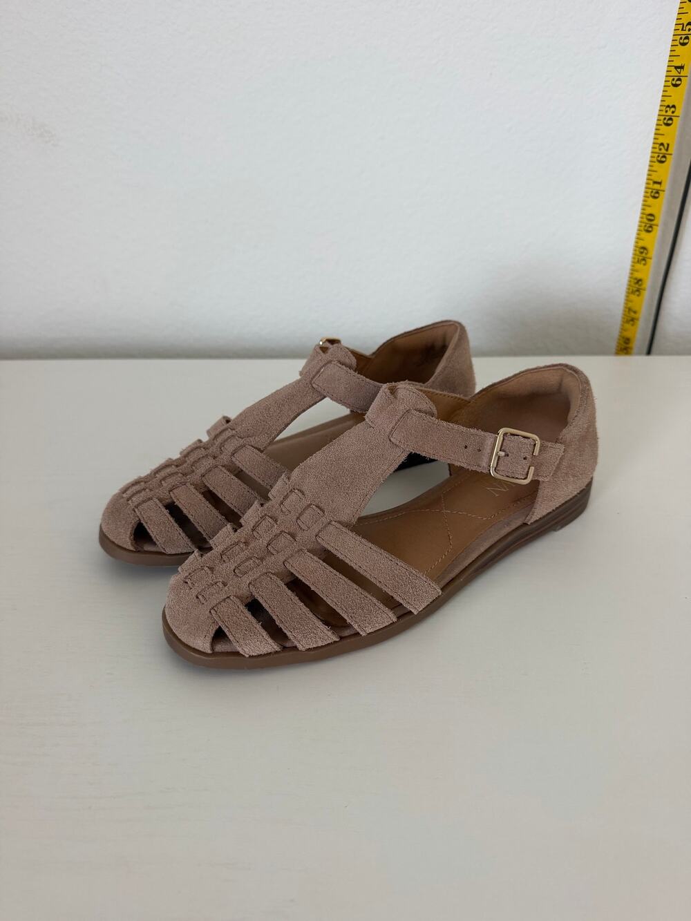 Crown Vintage Brown Suede Fisher Sandals NWOT size 7.5. Boho